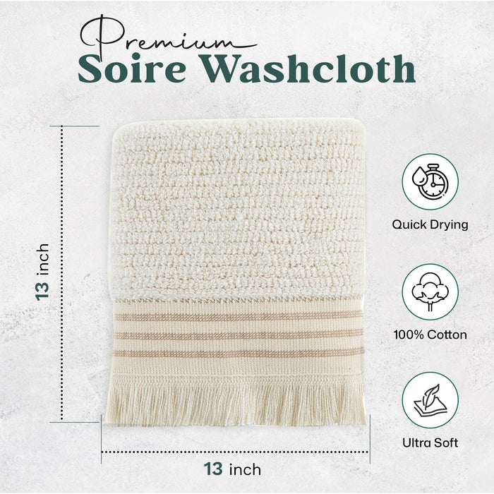 Soire Washcloth 13x13 inch Natural