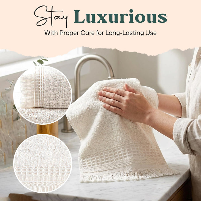 Debora Washcloth 13x13 inch Ecru
