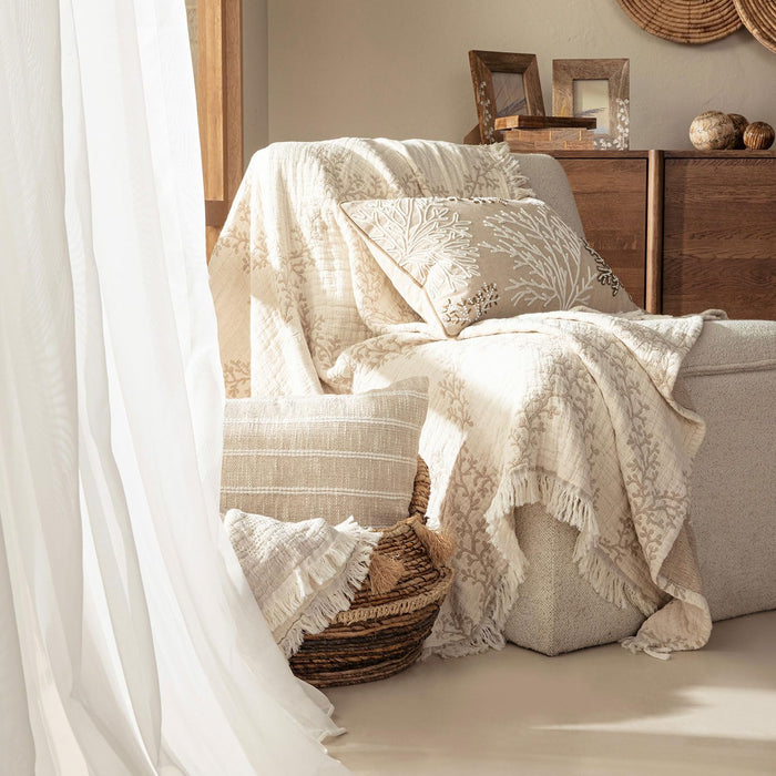 Dias Couch Throw 55x75 inch Natural