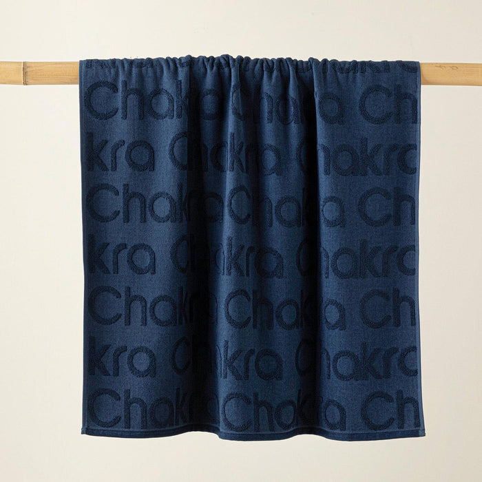 Chakra Logo Beach Towel Marine Blue
