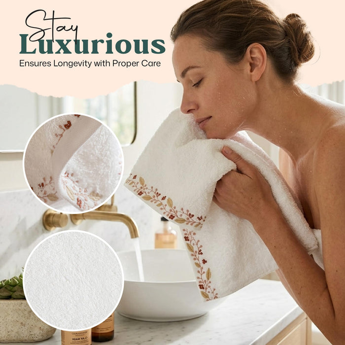 Bloom Bath Towel 30x56 inch White