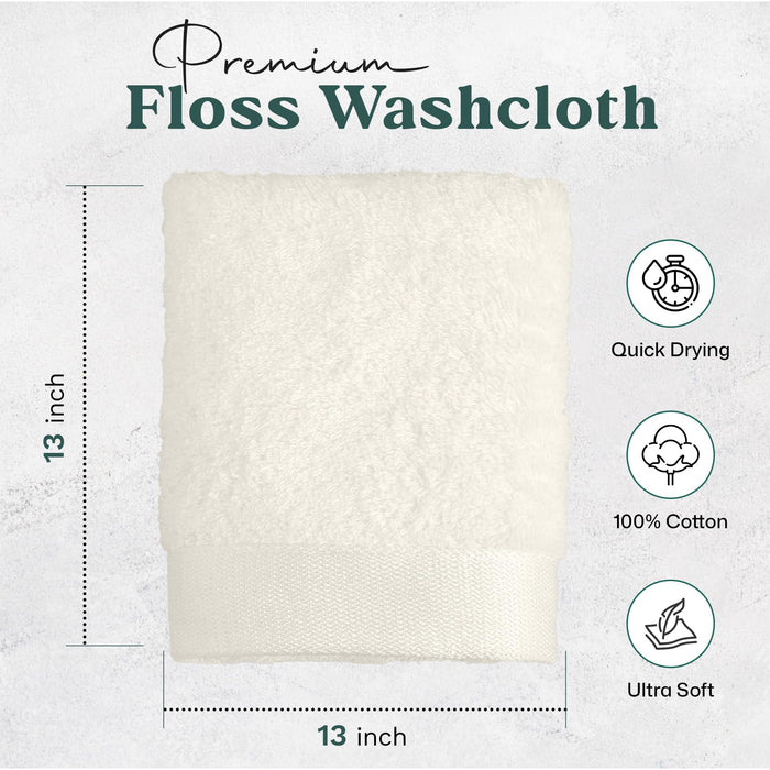 Floss Washcloth 13x13 inch Ecru