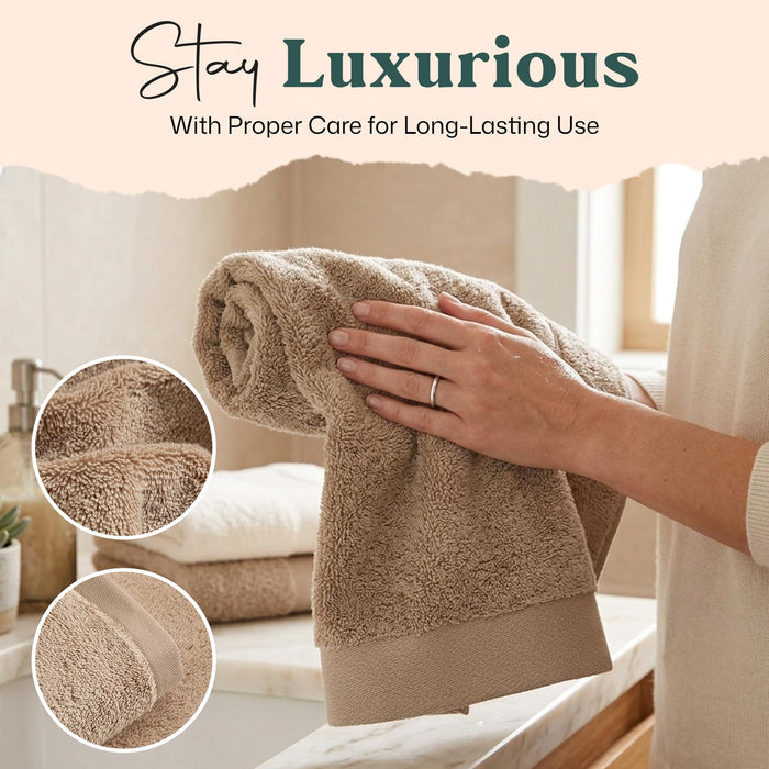 Solid Washcloth 13x13 inch Dark Beige
