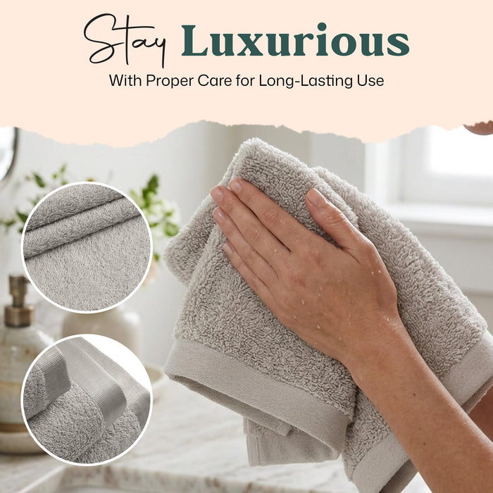 Solid Washcloth 13x13 inch Grey