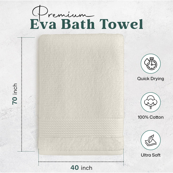 Eva Bath Sheet 40x70 inch Ecru