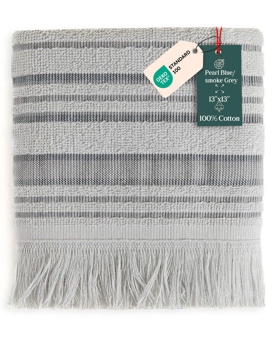 Derin Washcloth 13x13 inch Pearl Blue / Smoke Grey