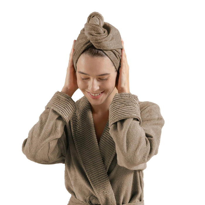 Solid Hair Bonnet Dark Beige