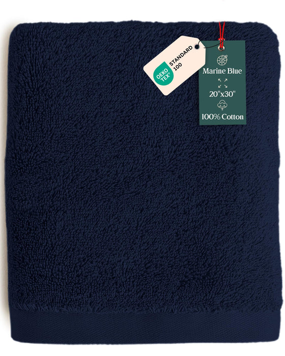 Solid Hand Towel 20x30 inch Marine Blue