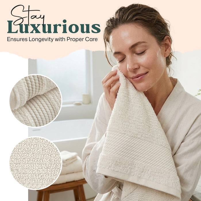 Eva Hand Towel 20x30 inch Ecru