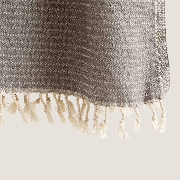 Arcan Cotton Peshtemal Beach Towel Grey