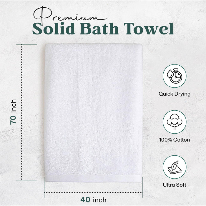 Solid Bath Sheet 40x70 inch White