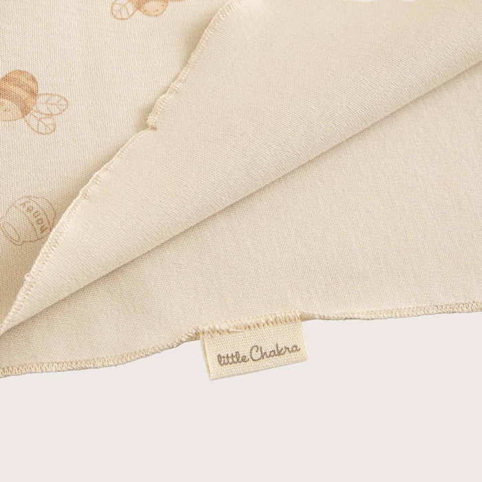 Happy Bee Bib Set Pack of 2 Stone