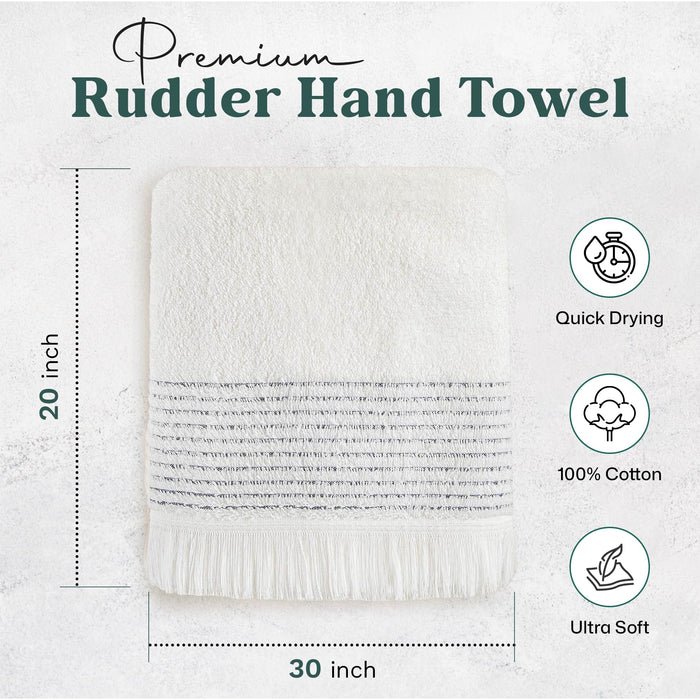 Rudder Hand Towel 20x30 inch White