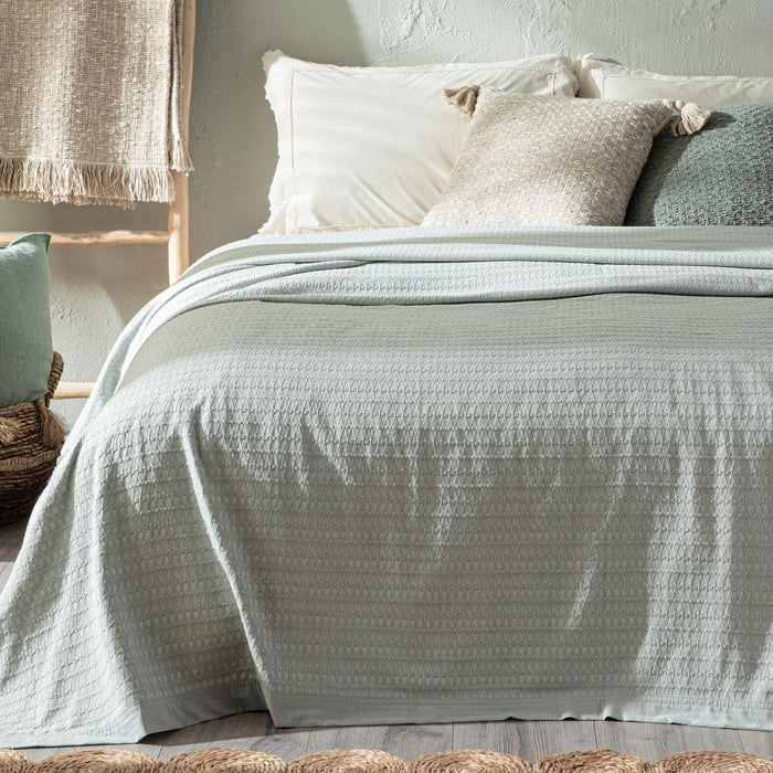Igor Pique Coverlet Double Size 79x87 inch Smoke Green