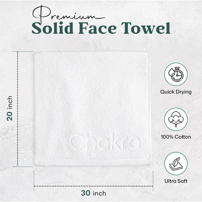 Solid Hand Towel 20x30 inch 3 Pack White