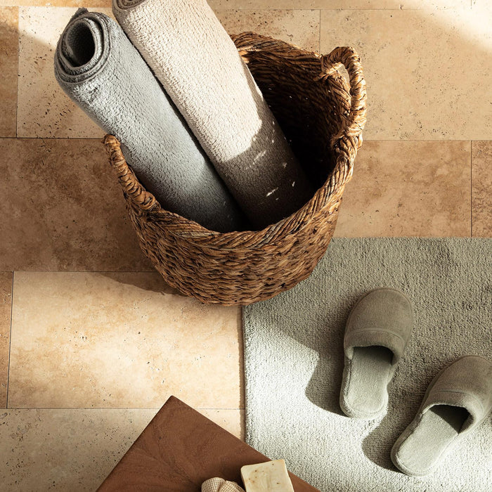 Solid Bath Mat 16x24 inch Dark Beige