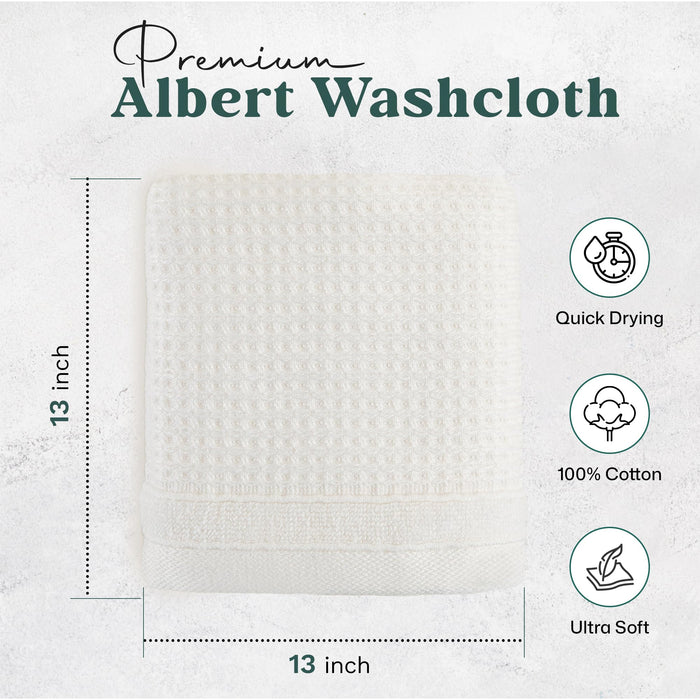 Albert Washcloth 13x13 inch White