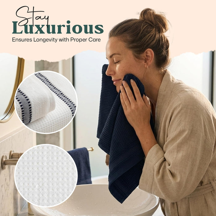 Anhor Hand Towel 20x30 inch Marine Blue