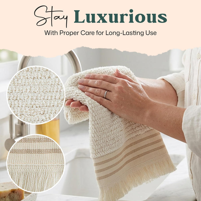 Soire Washcloth 13x13 inch Natural