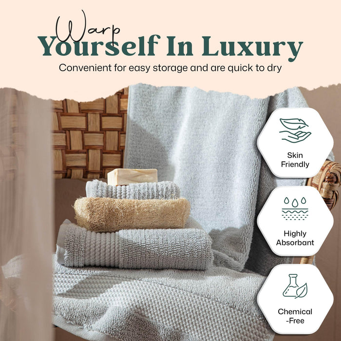 Eva Bath Towel 30x56 inch Pearl Blue