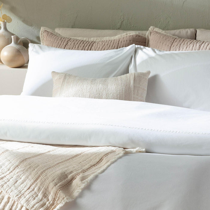 Nova Duvet Cover Set 90x92 inch White