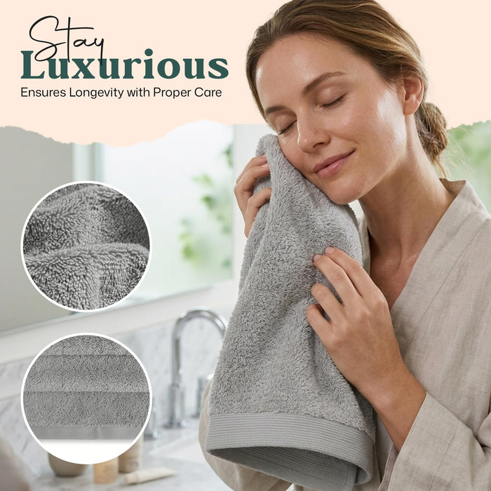 Eva Bundle 2 Pack of Washcloth and Face Towel Pearl Blue