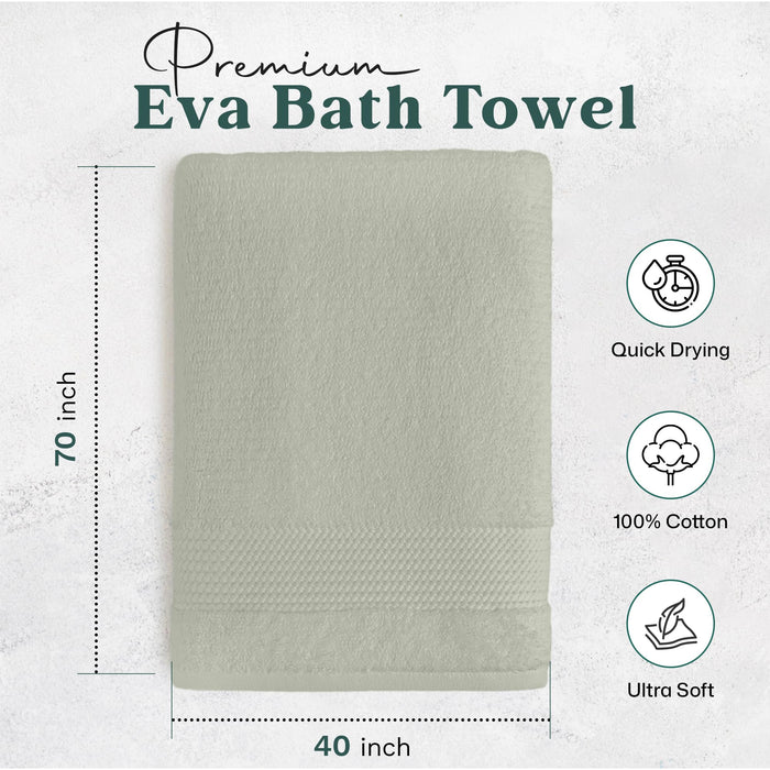 Eva Bath Sheet 40x70 inch Smoke Green