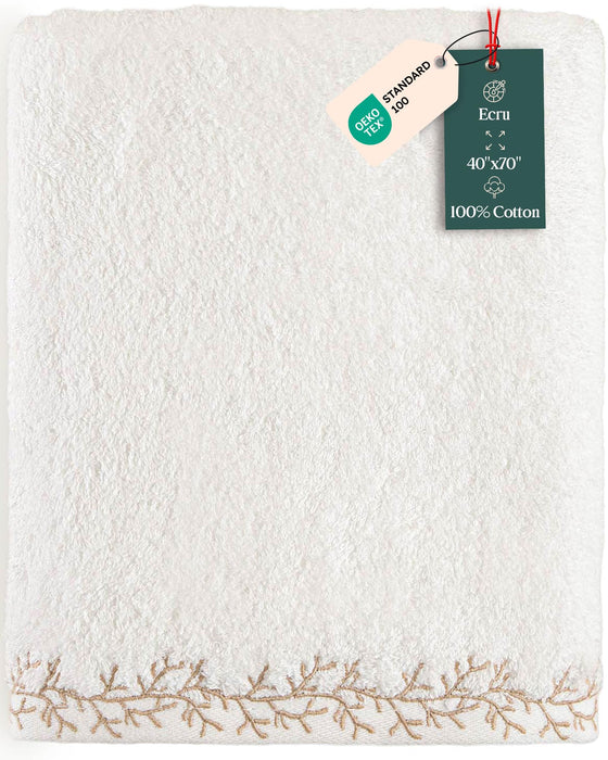 Coralle Bath Sheet 40x70 inch Ecru