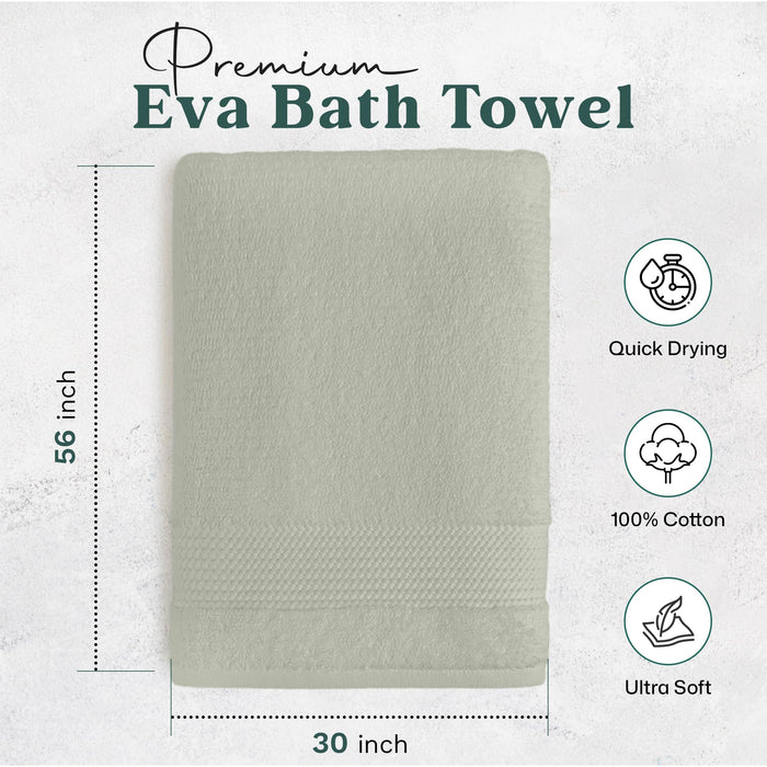 Eva Bath Towel 30x56 inch Smoke Green