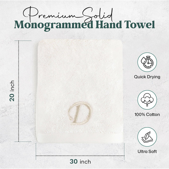 Solid Hand Towel 20x30 inch (D) Ecru
