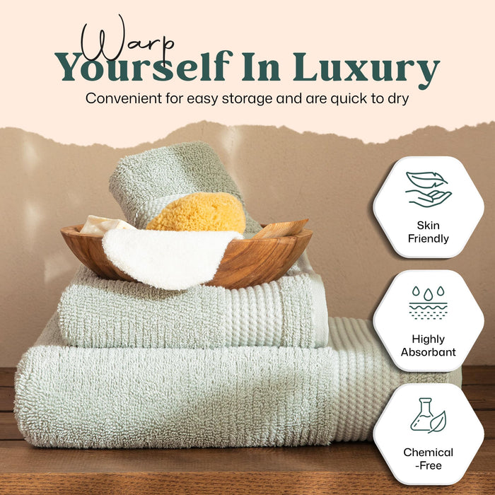 Eva Hand Towel 20x30 inch Smoke Green