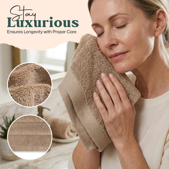 Solid Hand Towel 20x30 inch Dark Beige