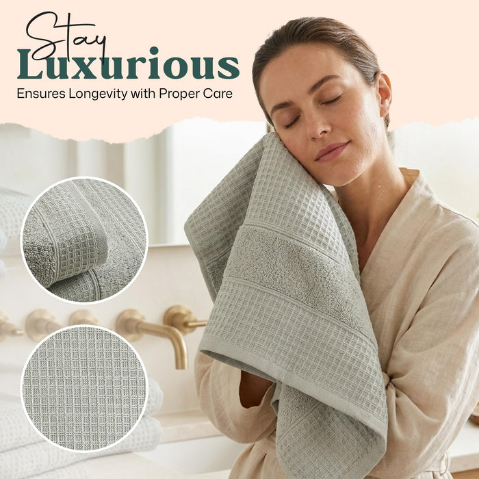 Frances Hand Towel 20x30 inch Smoke Green