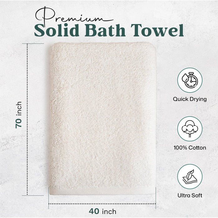 Solid Bath Sheet 40x70 inch Ecru