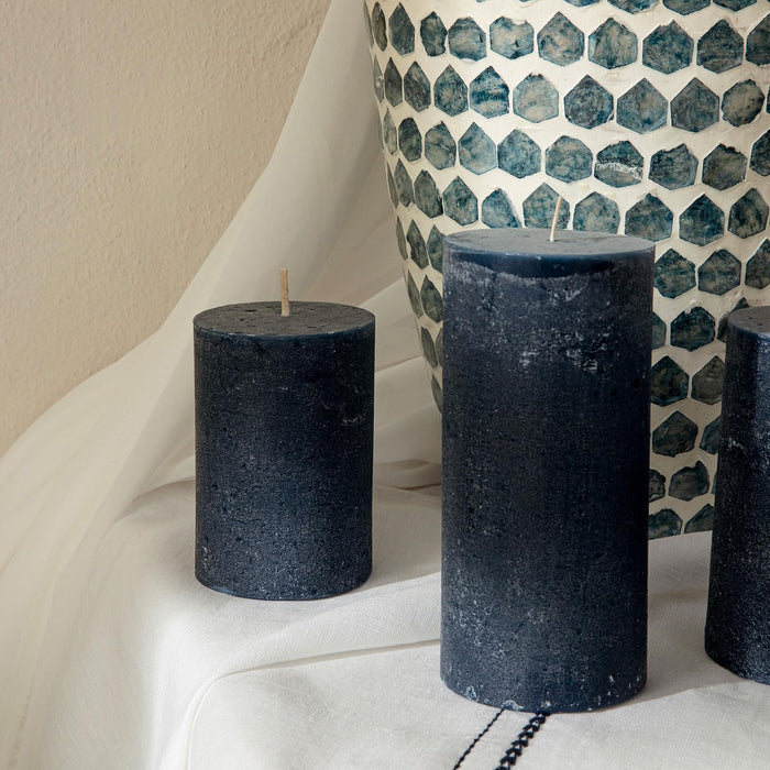 Glacier Pillar Candle 2.75x4.72 inch Marine Blue