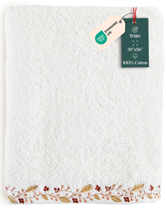 Bloom Bath Towel 30x56 inch White