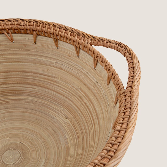 Hanoi Capiz Decorative Bowl White / Light Blue