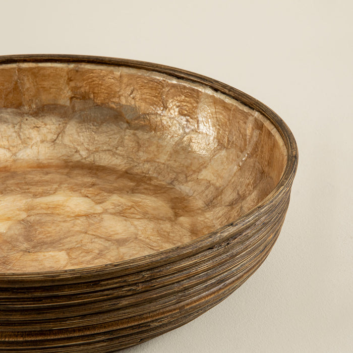 Innoq Round Decorative Bowl 16 inch Pearl