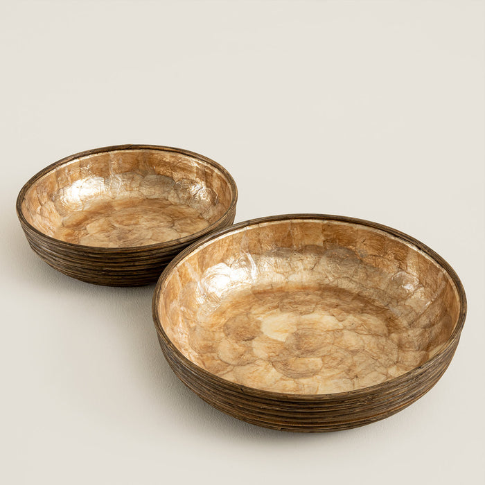 Innoq Round Decorative Bowl 16 inch Pearl