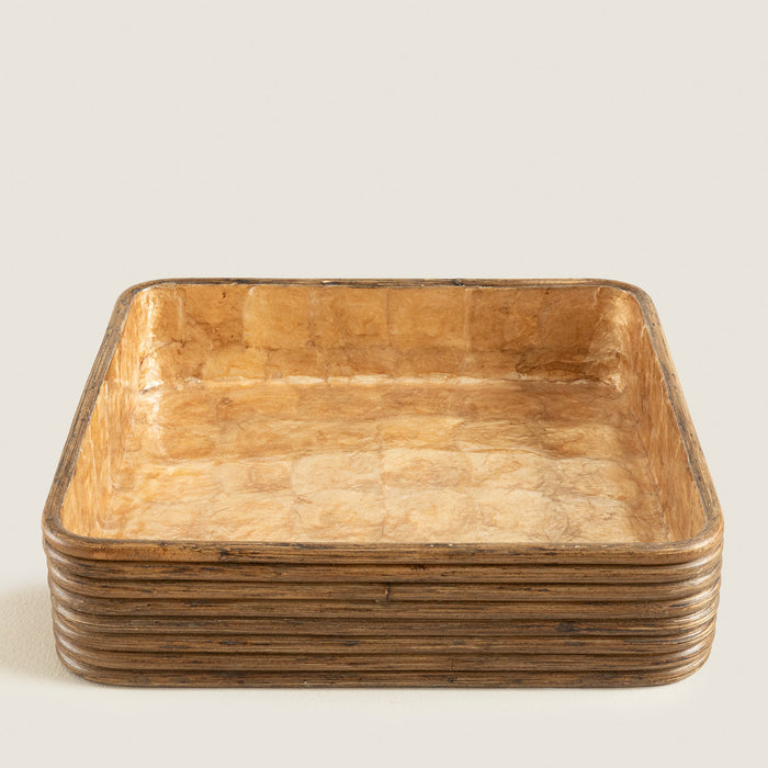 Innoq Square Decorative Tray 11 inch Pearl