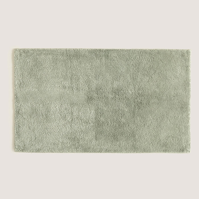 Solid Bamboo Bath Mat 24x40 inch Smoke Green