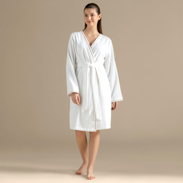 Flarissa Unisex Terry Cloth Bathrobe White