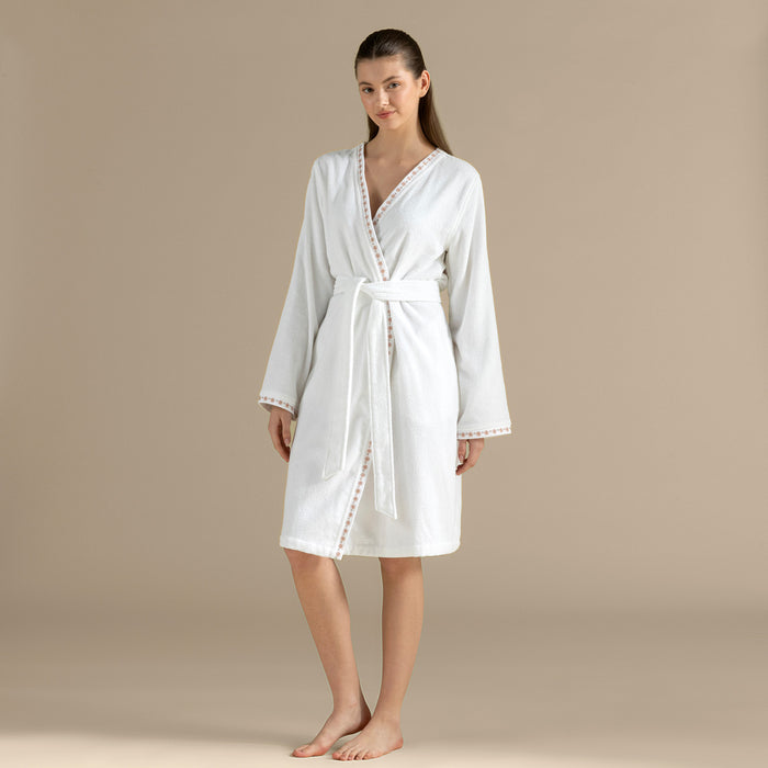Flarissa Unisex Terry Cloth Bathrobe White
