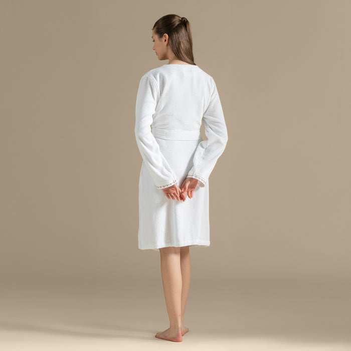 Flarissa Unisex Terry Cloth Bathrobe White