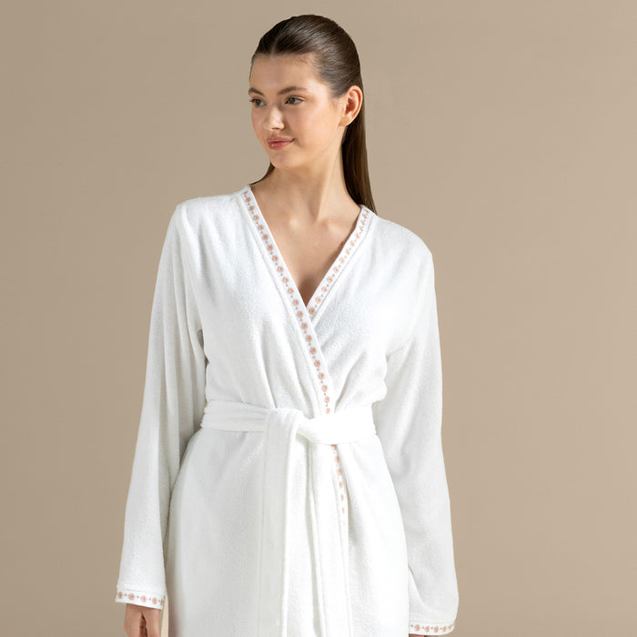 Flarissa Unisex Terry Cloth Bathrobe White