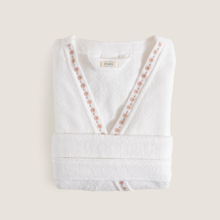 Flarissa Unisex Terry Cloth Bathrobe White