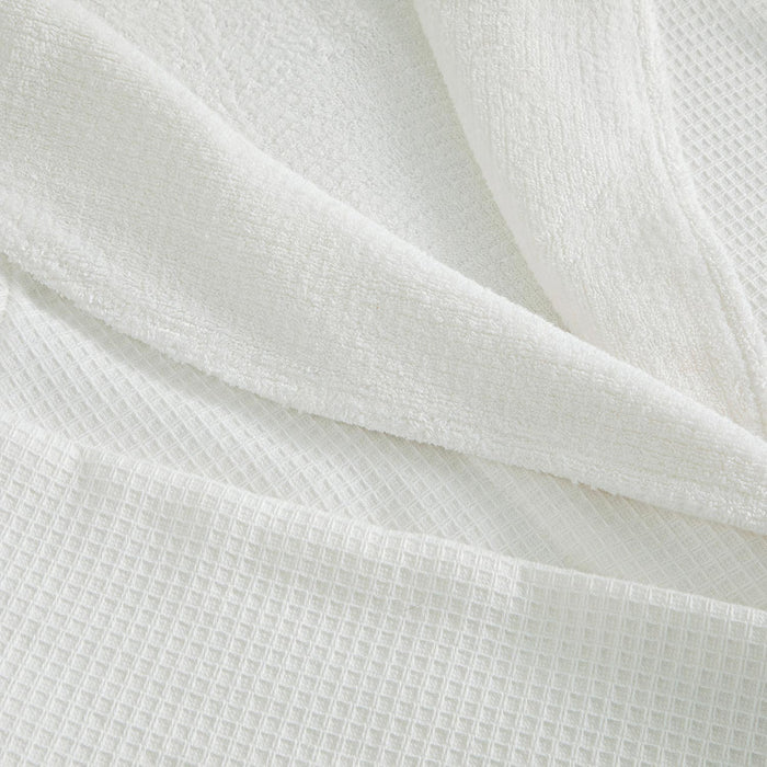 Frances Unisex Terry Cloth Bathrobe White