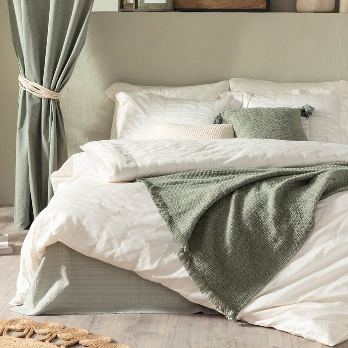 Alya Cal King Duvet Cover 106x92 inch Ecru
