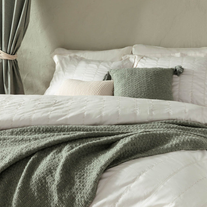 Alya Cal King Duvet Cover 106x92 inch Ecru