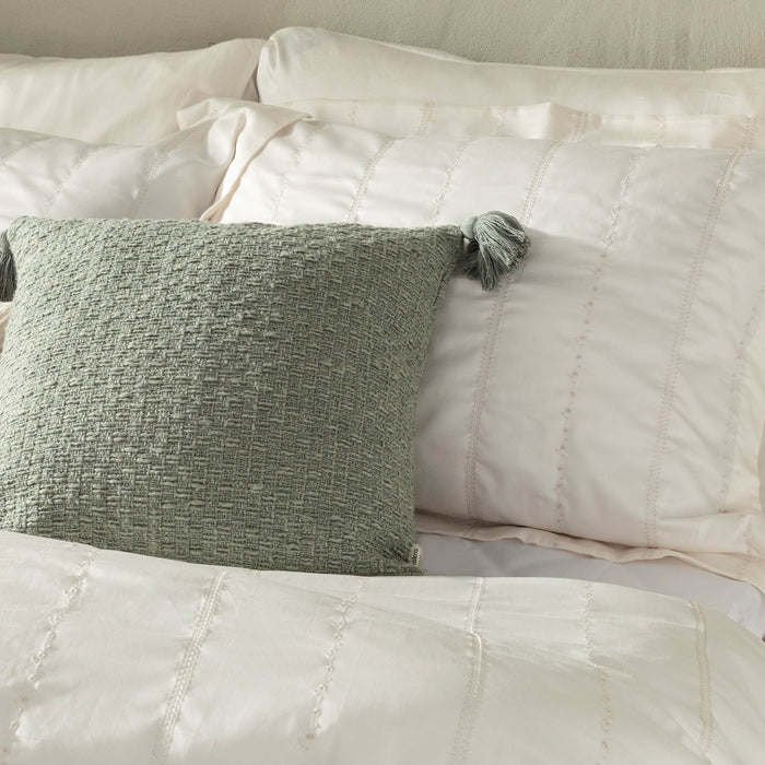Alya Cal King Duvet Cover 106x92 inch Ecru